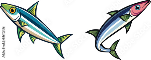 Anchovy fish vector art