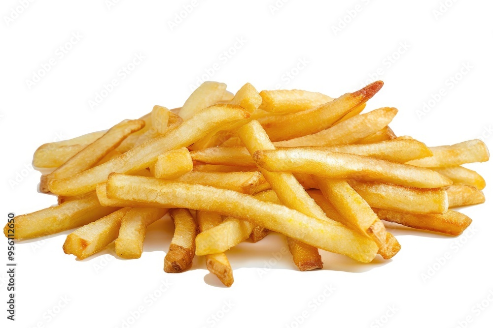 French fries isolated on white background. French fries isolated on white background.