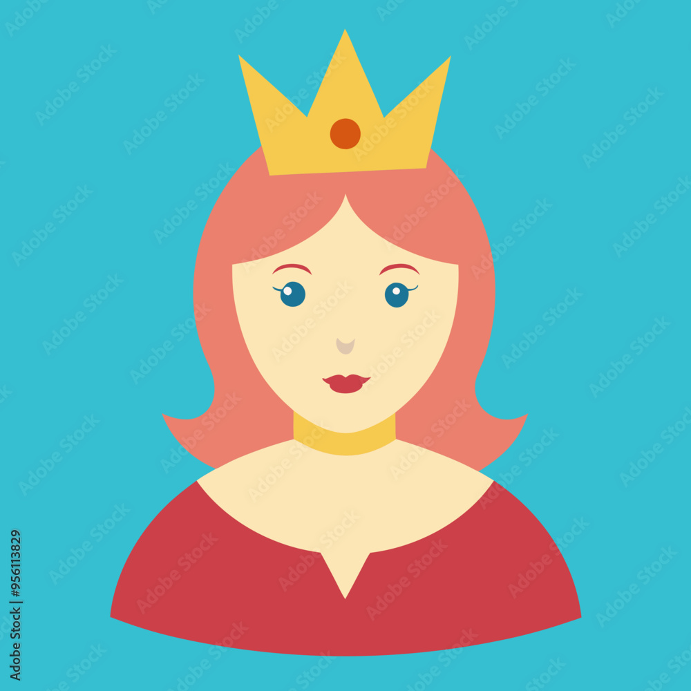 queen royal woman vector cartoon illustration queen royal woman vector cartoon illustration