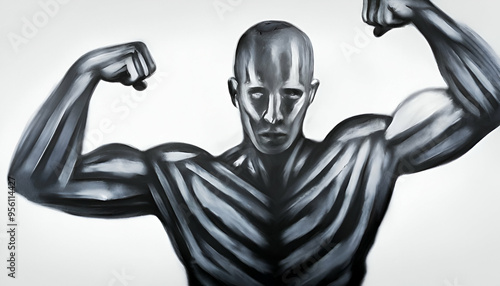 Wallpaper Mural male body isolated Torontodigital.ca