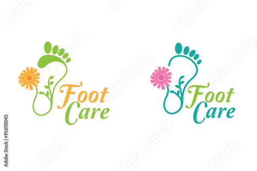  foot massage logo, feet print logo, foot care theraphy logo, foot reflexology template logo, foot print sign