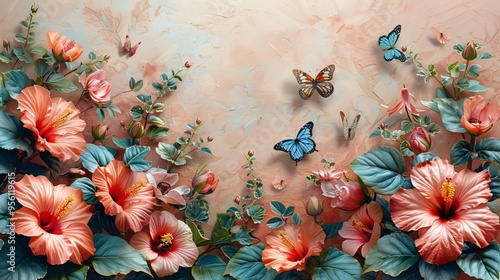 a stunning floral banner or frame