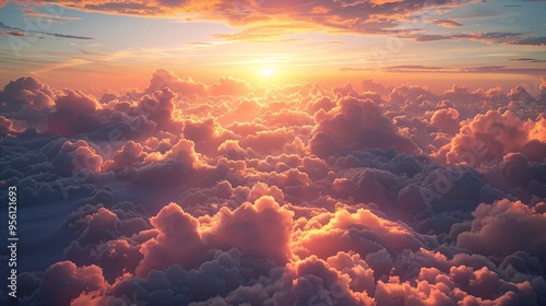 sunrise over the clouds