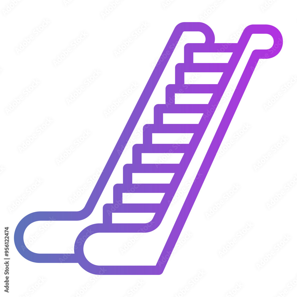 escalator Gradient icon escalator Gradient icon