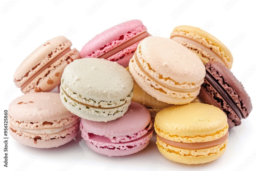 Elegant Selection of French Macarons in Pastel Colors Elegant Selection of French Macarons in Pastel Colors