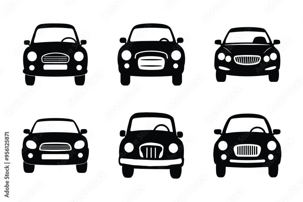 Car icon Bundle set in Vector Clip Art Style Car icon Bundle set in Vector Clip Art Style