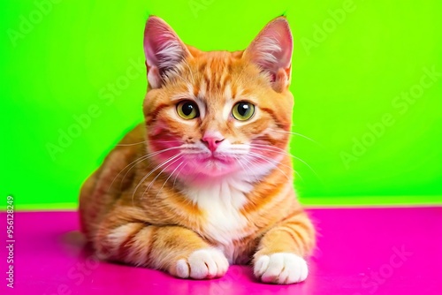 Beautiful Cute Orange Cat photo