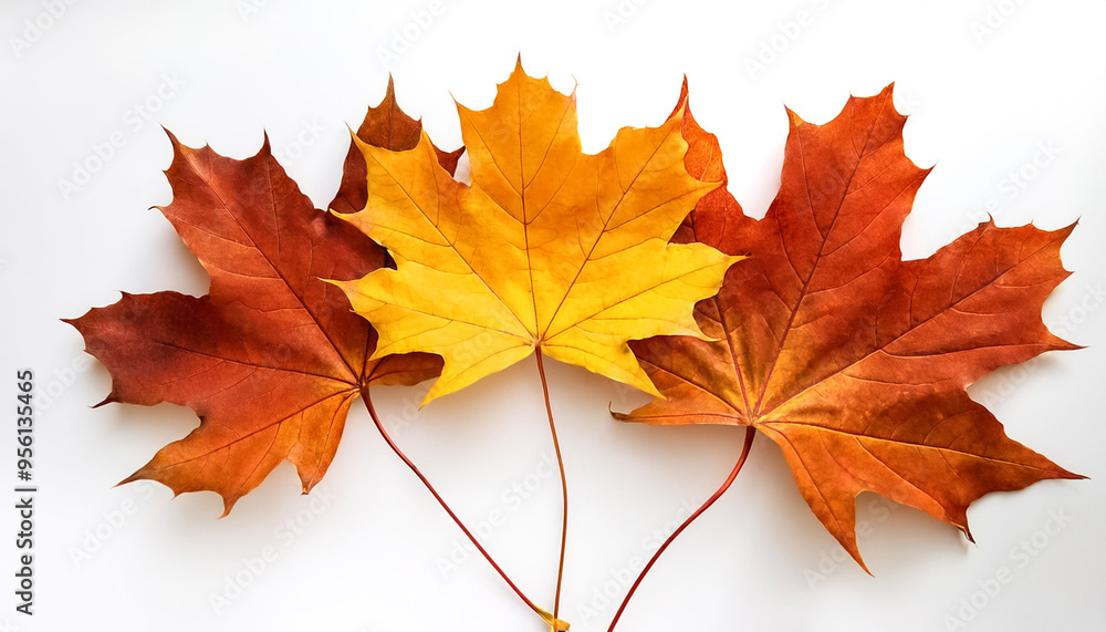 maple leaves isolated on white background maple leaves isolated on white background