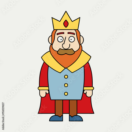 king royal cartoon vector illustration