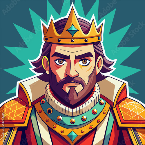 king royal cartoon vector illustration