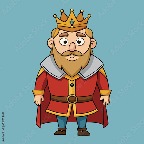 king royal cartoon vector illustration