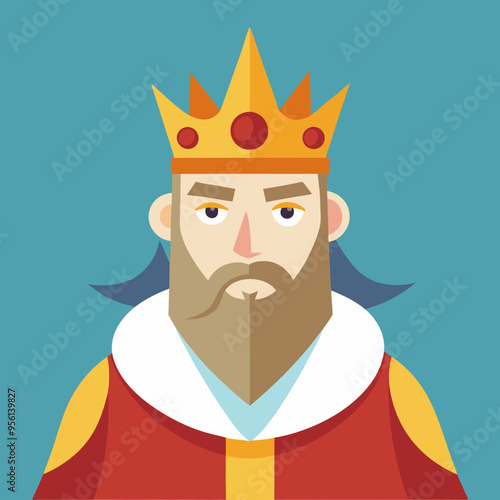 king royal cartoon vector illustration