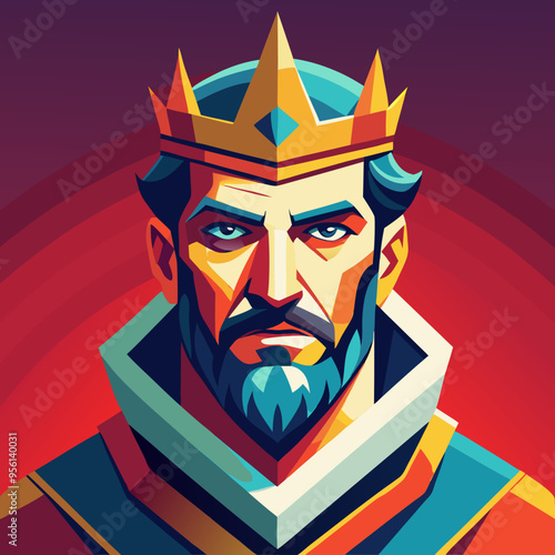 king royal cartoon vector illustration