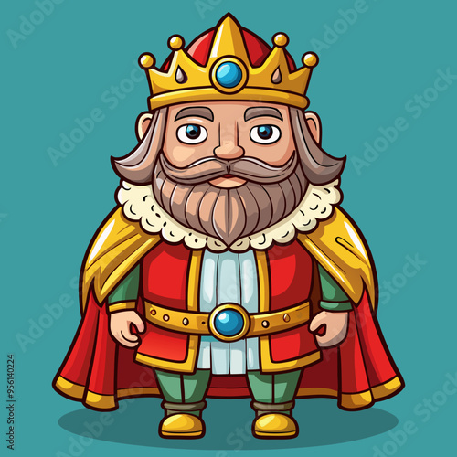 king royal cartoon vector illustration