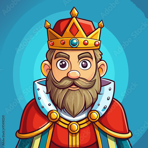 king royal cartoon vector illustration