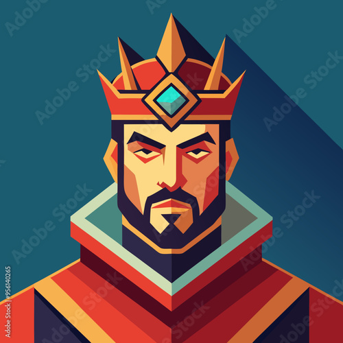 king royal cartoon vector illustration