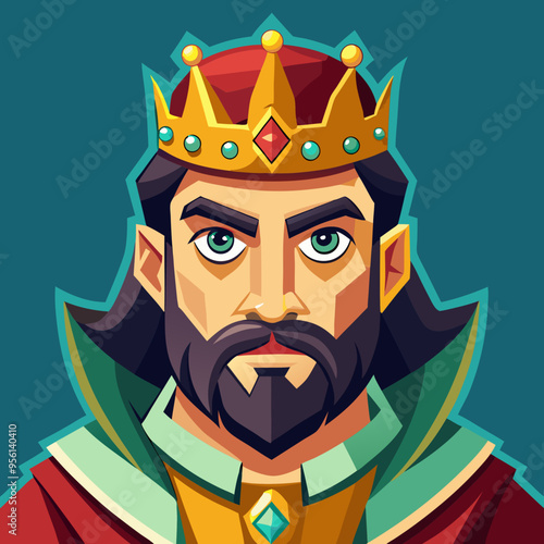king royal cartoon vector illustration