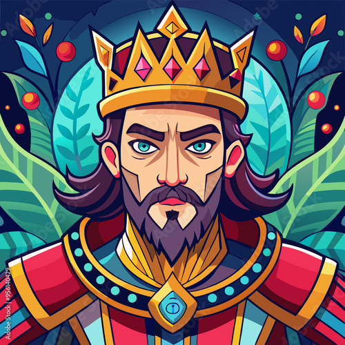 king royal cartoon vector illustration