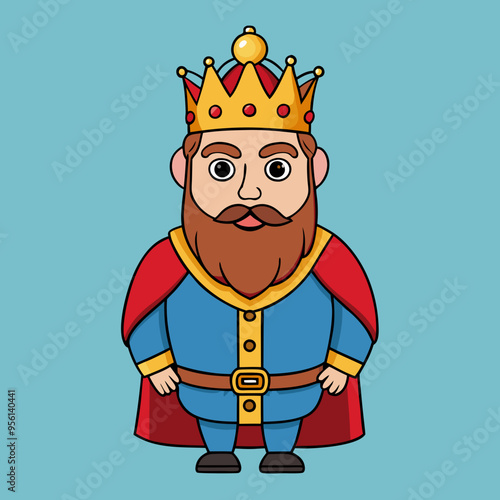 king royal cartoon vector illustration