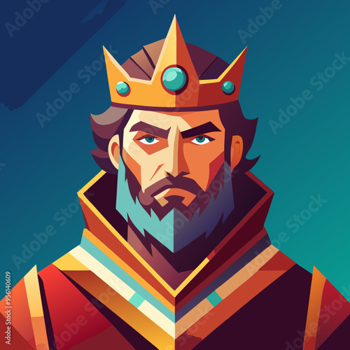 king royal cartoon vector illustration