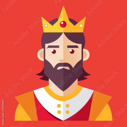 king royal cartoon vector illustration