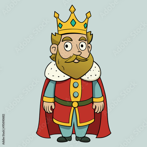 king royal cartoon vector illustration