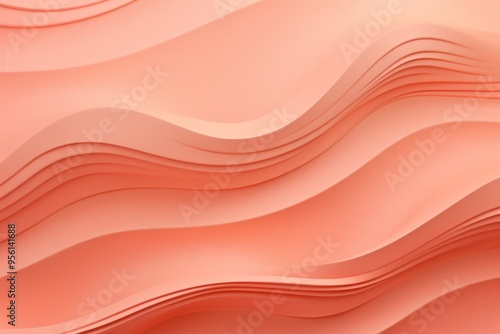 Coral panel wavy seamless texture paper texture background with design wave smooth light pattern on coral background softness soft coral shade 