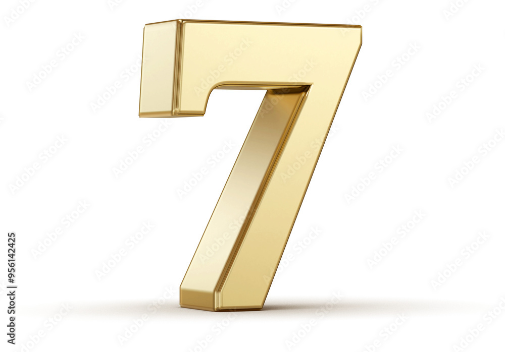 Gold 3D Number 7 Gold 3D Number 7