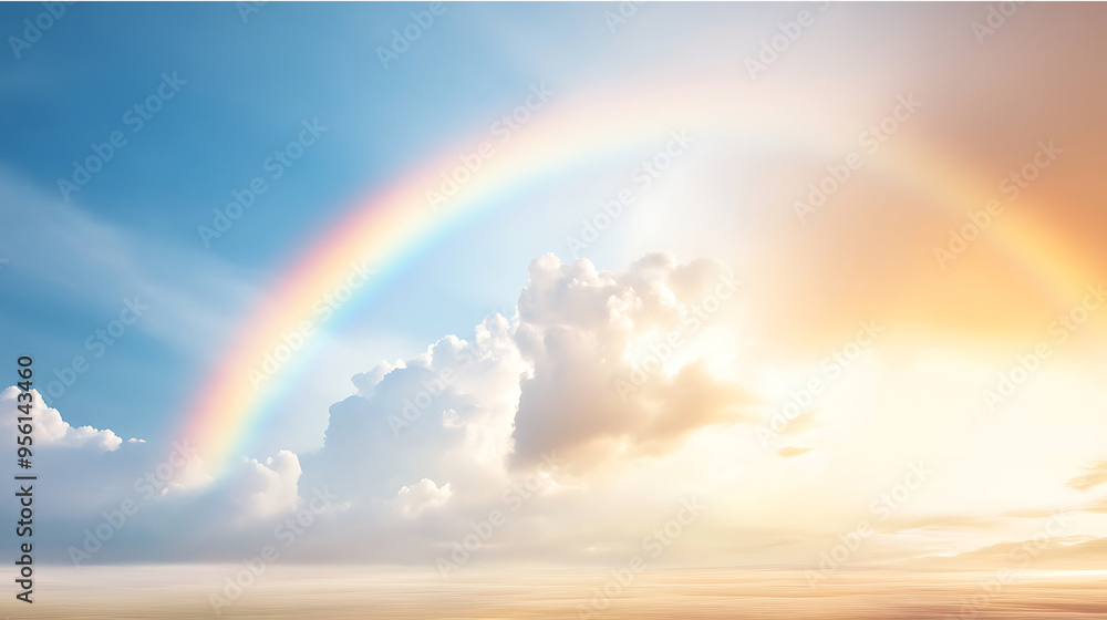 Captivating rainbow graces the sky, symbolizing hope and the beauty of nature’s light play. Captivating rainbow graces the sky, symbolizing hope and the beauty of nature’s light play.