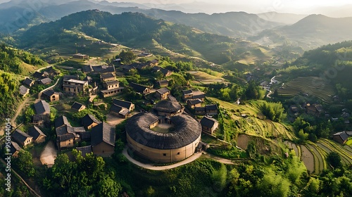Aerial photos of Chinese scenery, natural scenery