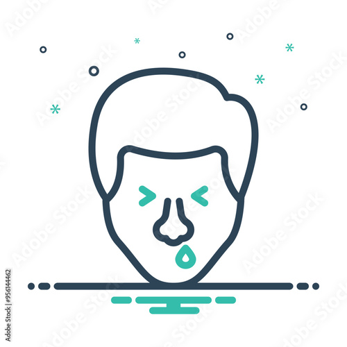Mix icon for runny nose