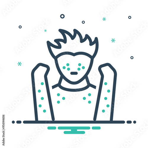 Mix icon for skin rash