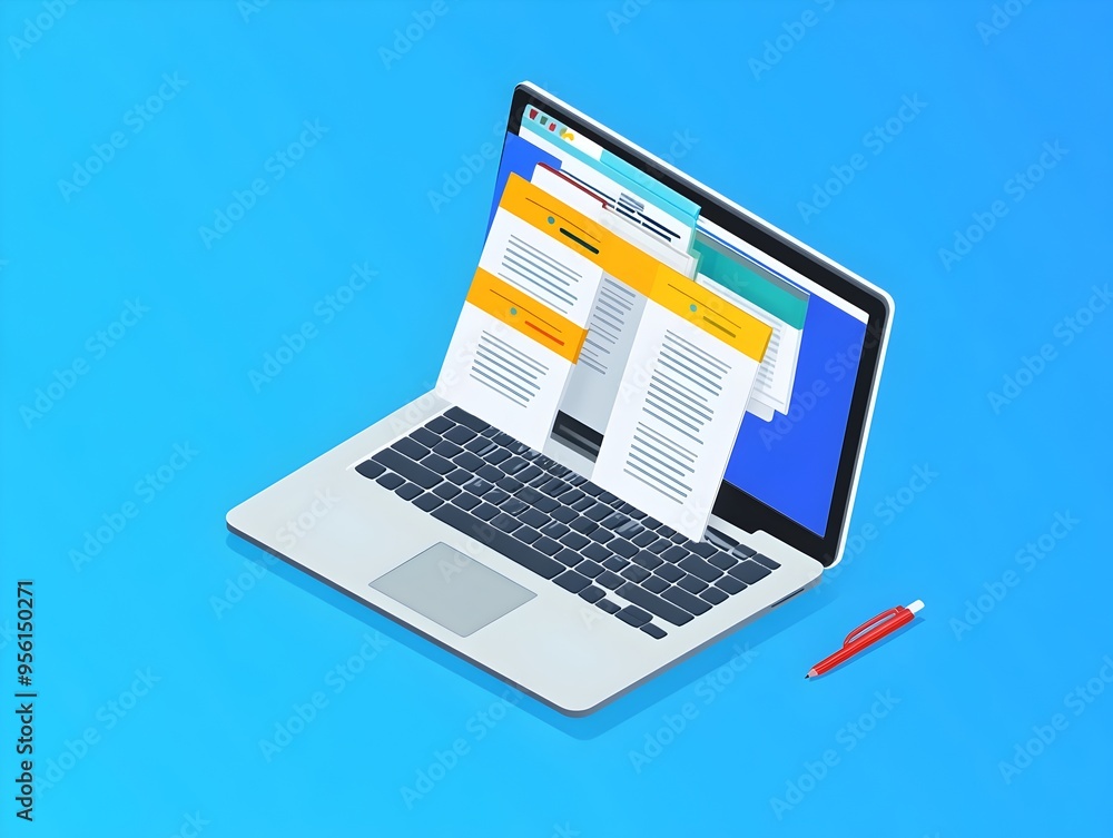 Paperless Online Document Approval Process for Business Workflow Management on Laptop Paperless Online Document Approval Process for Business Workflow Management on Laptop