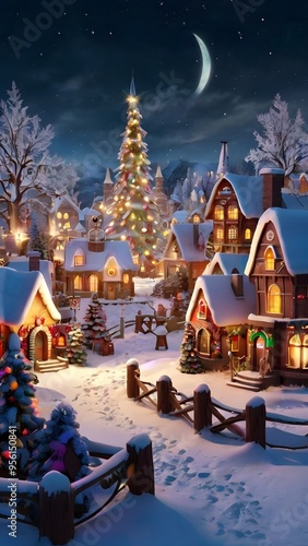 Cozy and Magical Christmas Village