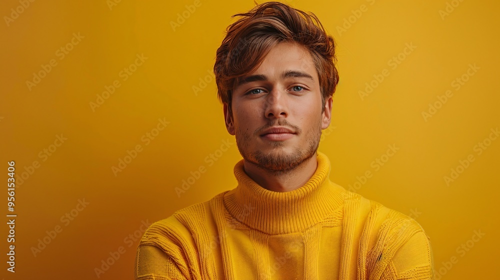 Fototapeta premium mobile app advertisement a handsome man 