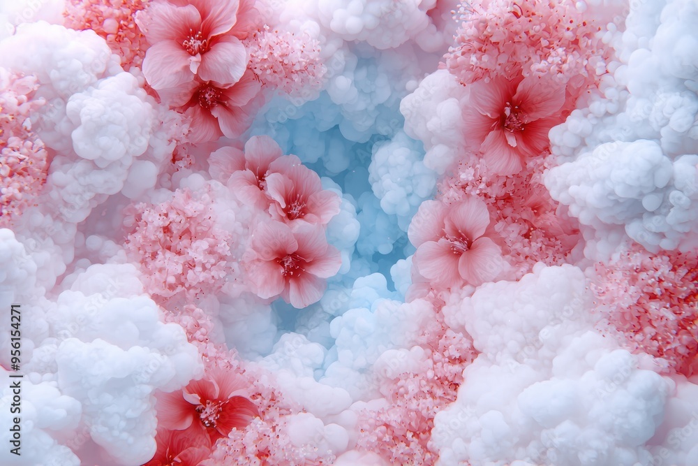 Blooming pink flowers with soft focus Blooming pink flowers with soft focus