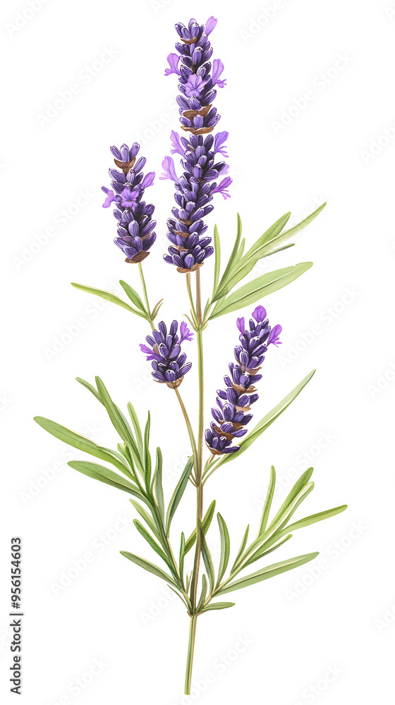 Fototapeta premium Lavender flowers isolated on white background
