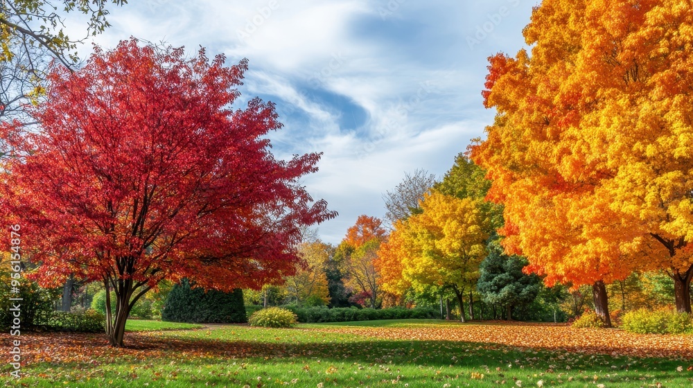 A park scene bursting with fall colors, with trees in shades of red, orange, and yellow creating a beautiful autumn tapestry --ar 16:9 --v 6.1 Job ID: 601aa658-b498-4bd7-a8ce-89772ada125e A park scene bursting with fall colors, with trees in shades of red, orange, and yellow creating a beautiful autumn tapestry --ar 16:9 --v 6.1 Job ID: 601aa658-b498-4bd7-a8ce-89772ada125e