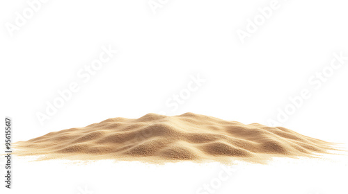 Desert sand pile, dune isolated on PNG background photo