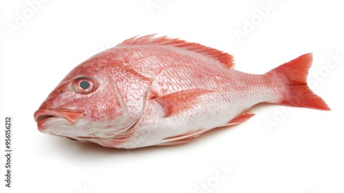 close-up of a vibrant red snapper fish photo