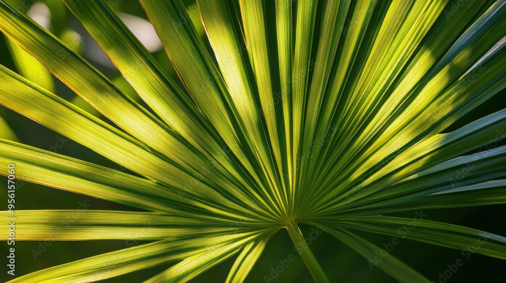 Fototapeta premium Palm Leaf Shadow on Blank Surface