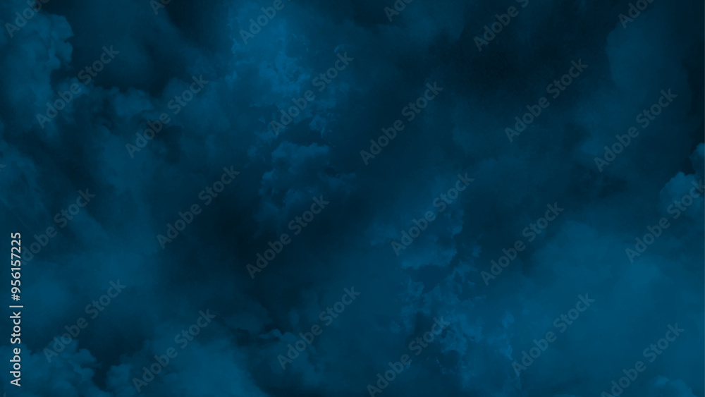 Obraz premium Dark blue watercolor background. Abstract dark blue watercolor background with space. 