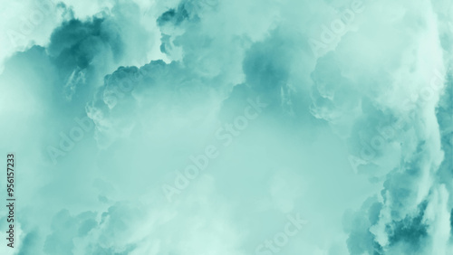 Abstract watercolor paper texture in blue and green.Abstract watercolor background featuring soft shades of pastel green.