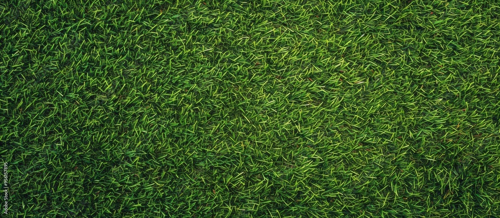 Fototapeta premium A green field with grass and no other objects