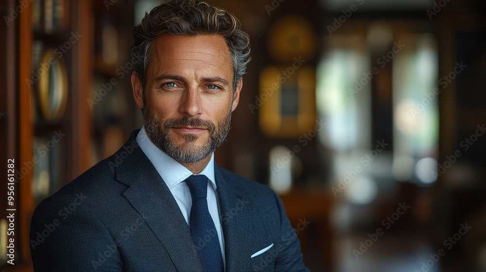 Fototapeta premium Confident Businessman Portrait in Suit