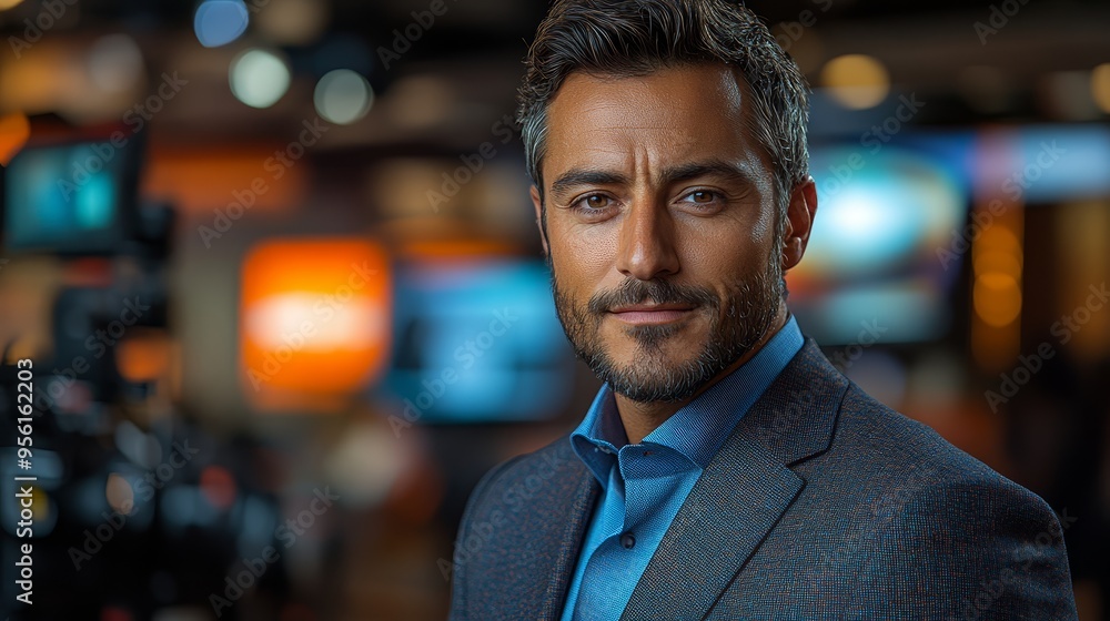 Confident Businessman in Suit Portrait with Blurred Background Confident Businessman in Suit Portrait with Blurred Background
