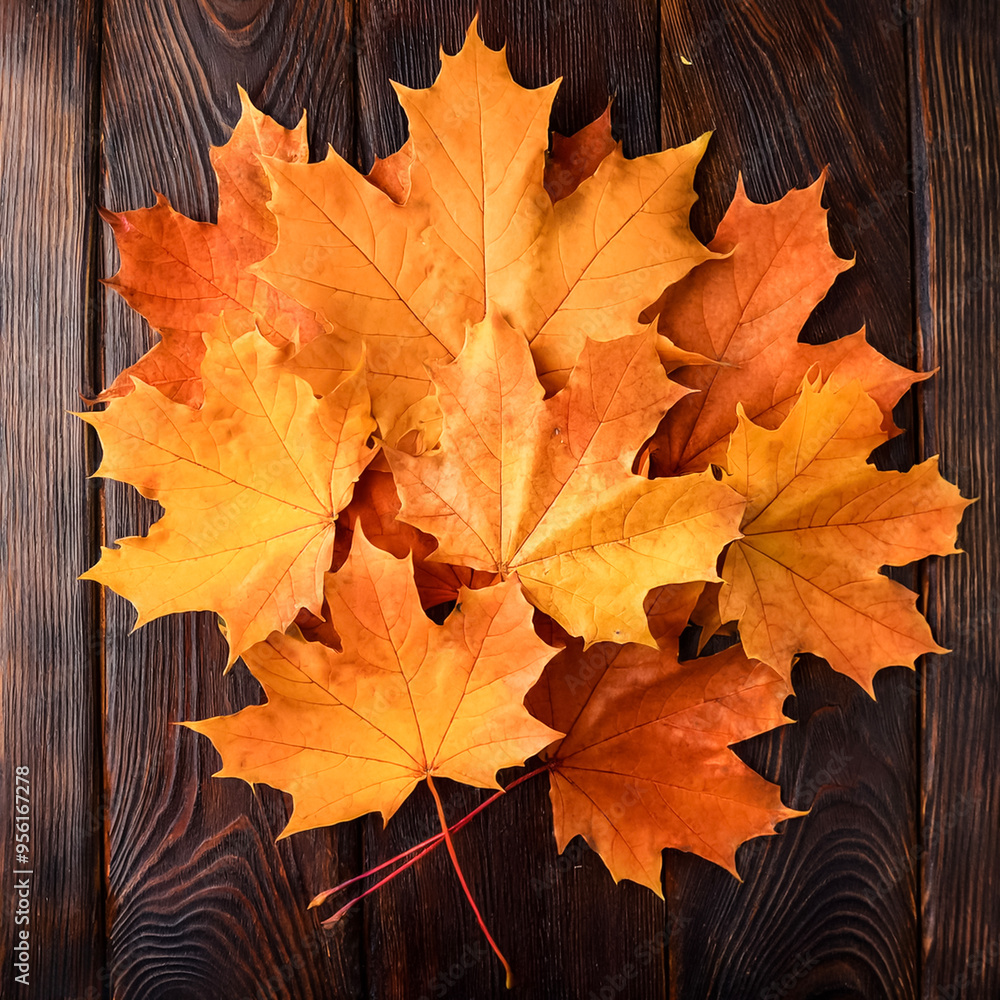 Fototapeta premium Concept background of Pile Lots of maple leaves