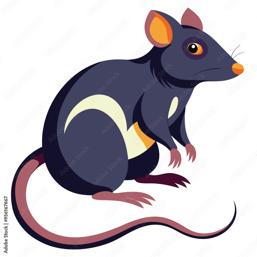 Fototapeta premium Colorful rat image abstract art colorful background nice image.