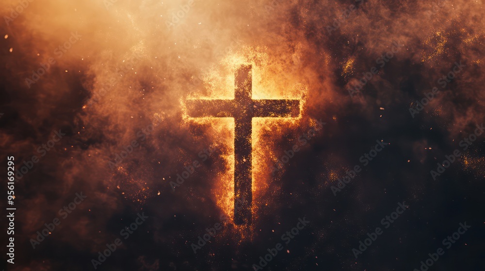 Fototapeta premium Burning Cross