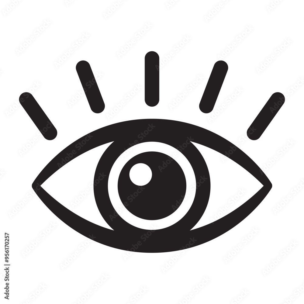 Human eye icon, eyeball vector icon. Human eye icon, eyeball vector icon.